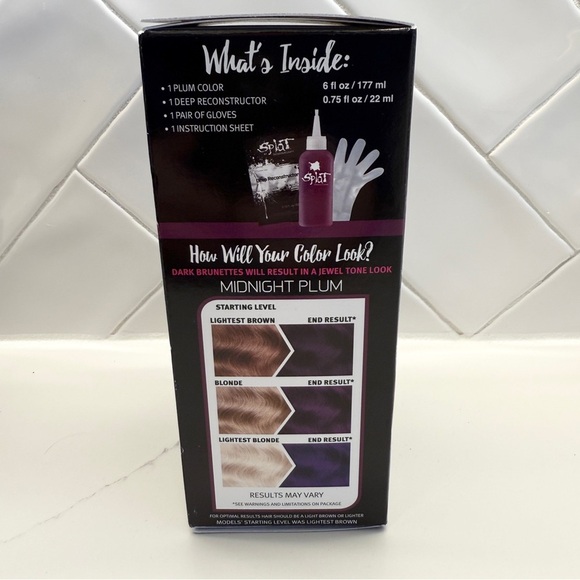 SET OF 3! Splat Midnight Plum Hair Dye Kit Vegan Long-Lasting No Bleach Needed - Picture 5 of 7